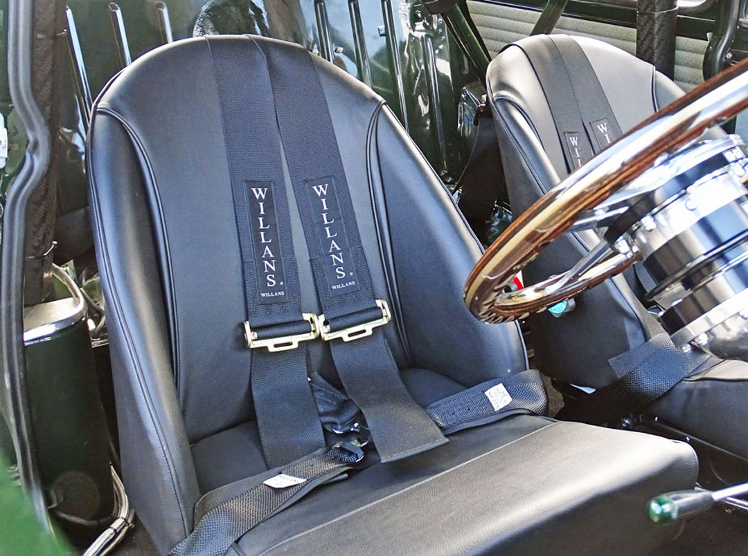 Bucket seats in a classic Mini Cooper S