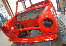 Mini Cooper S engine bay painted
