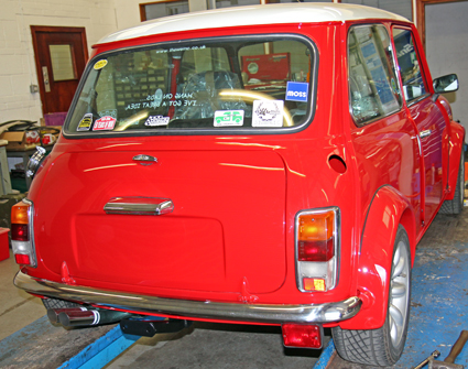 Mini Cooper S restoration rear