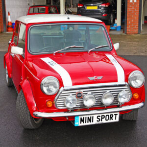 A Mini Cooper Sportspack restored at Mini Sport.