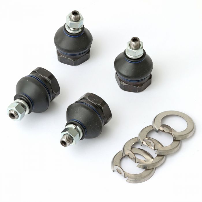 Set of 4 high quality no shims ball joints. Suitable for all Mini models from 1959-2001.