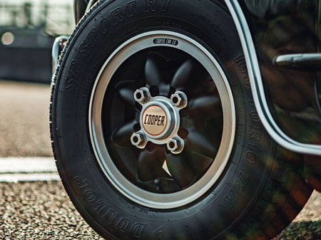 Rose Petal 10" Mini Wheels, fitted onto a special edition Mini Cooper.