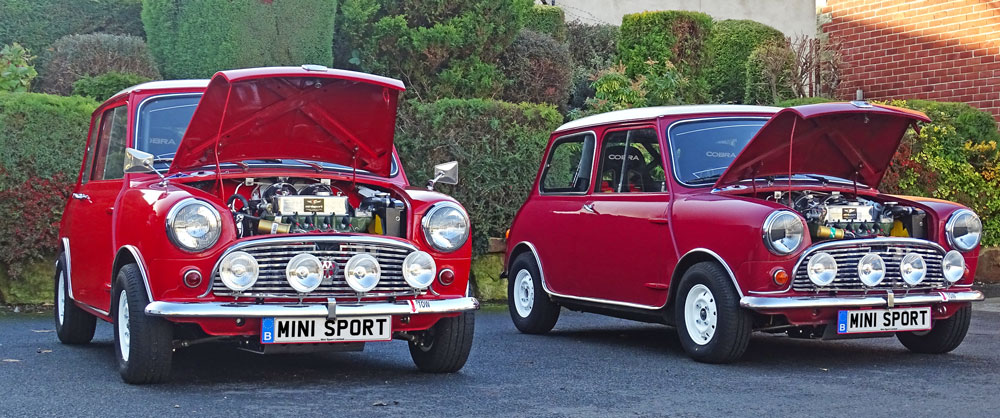 Two completed mk1 Mini Rally Conversions.