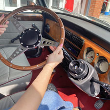 Steering Wheel removed from classic Mini Mpi Quick Release Boss.
