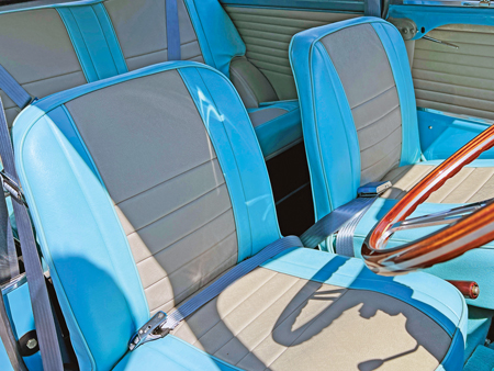 Original seats of a mk1 Mini EV Conversion.