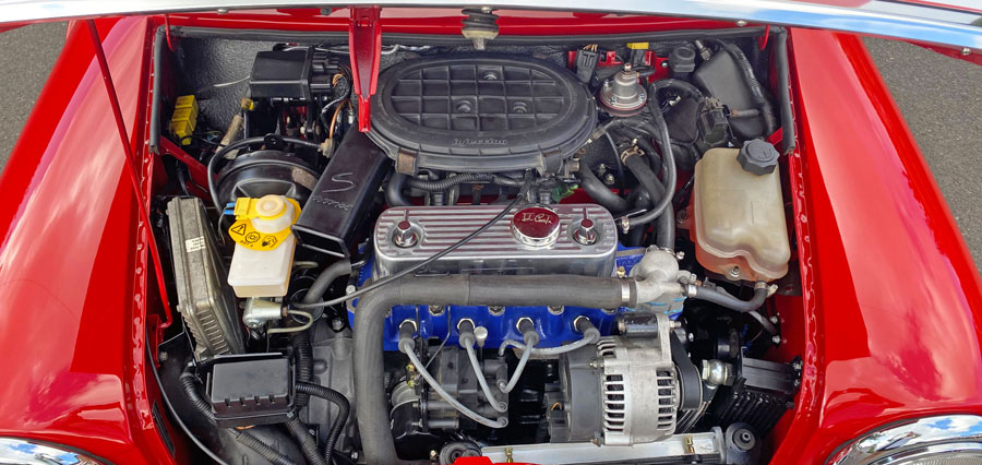 Engine Bay of a Relic to Showstopper transformation. The Mini is built with the S works specifications