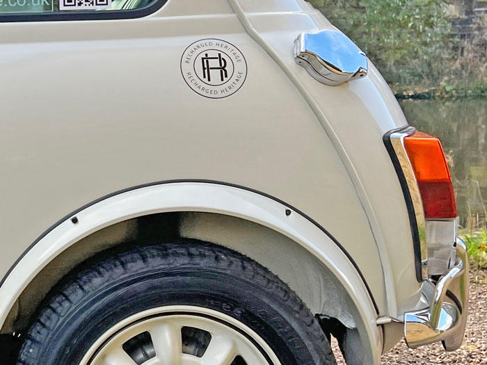 Fuel Cap of a classic Mini EV