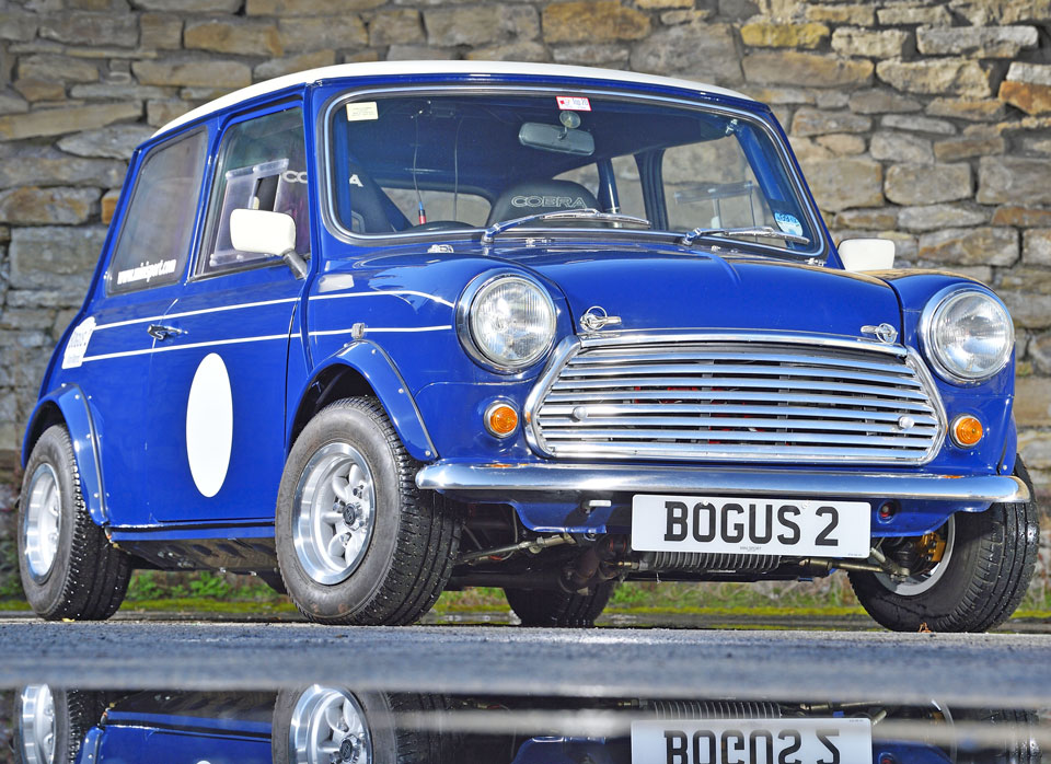 1994 Mini Bogus 2 Limited Edition: Eclipse Blue body with Old English White roof, a stunning collector's item.
