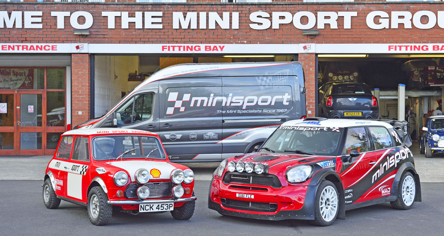 Classic Rally Mini and WRC with the Mini Sport van.