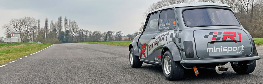 R1 Mini adorned with new decals, primed for track testing by Mini Sport