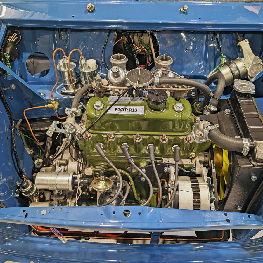 A classic Mini 998cc Engine, fitted.