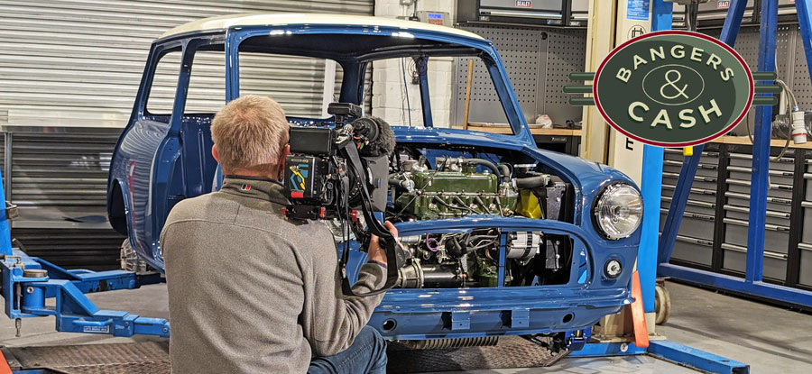 Filming of the Mini Cooper S, featuring on Bangers and Cash: Restoring Classics.