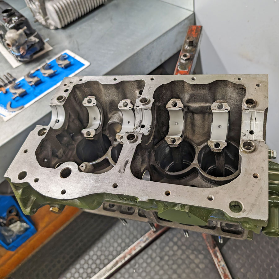 A classic Mini Engine Block, as part of an Engine rebuild.