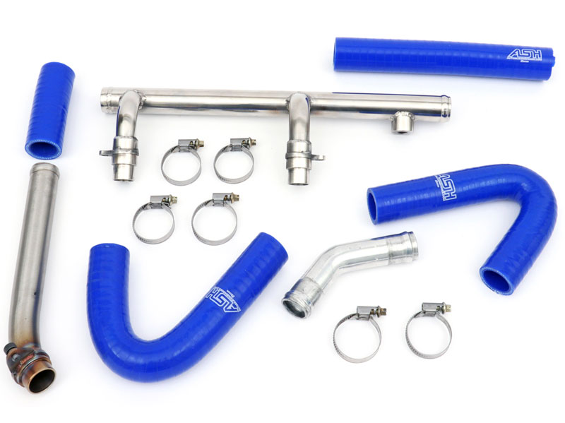 R1 Silicone Hose Kit and Coolant Pipes with the Hose Clips.