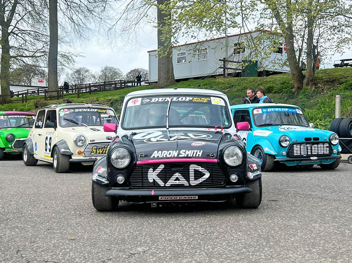 The front of Aaron's Mini Miglia, with the other competitors