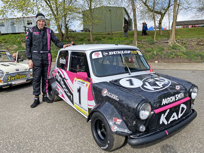 Aaron Smith with his Mini Miglia, at the Championship