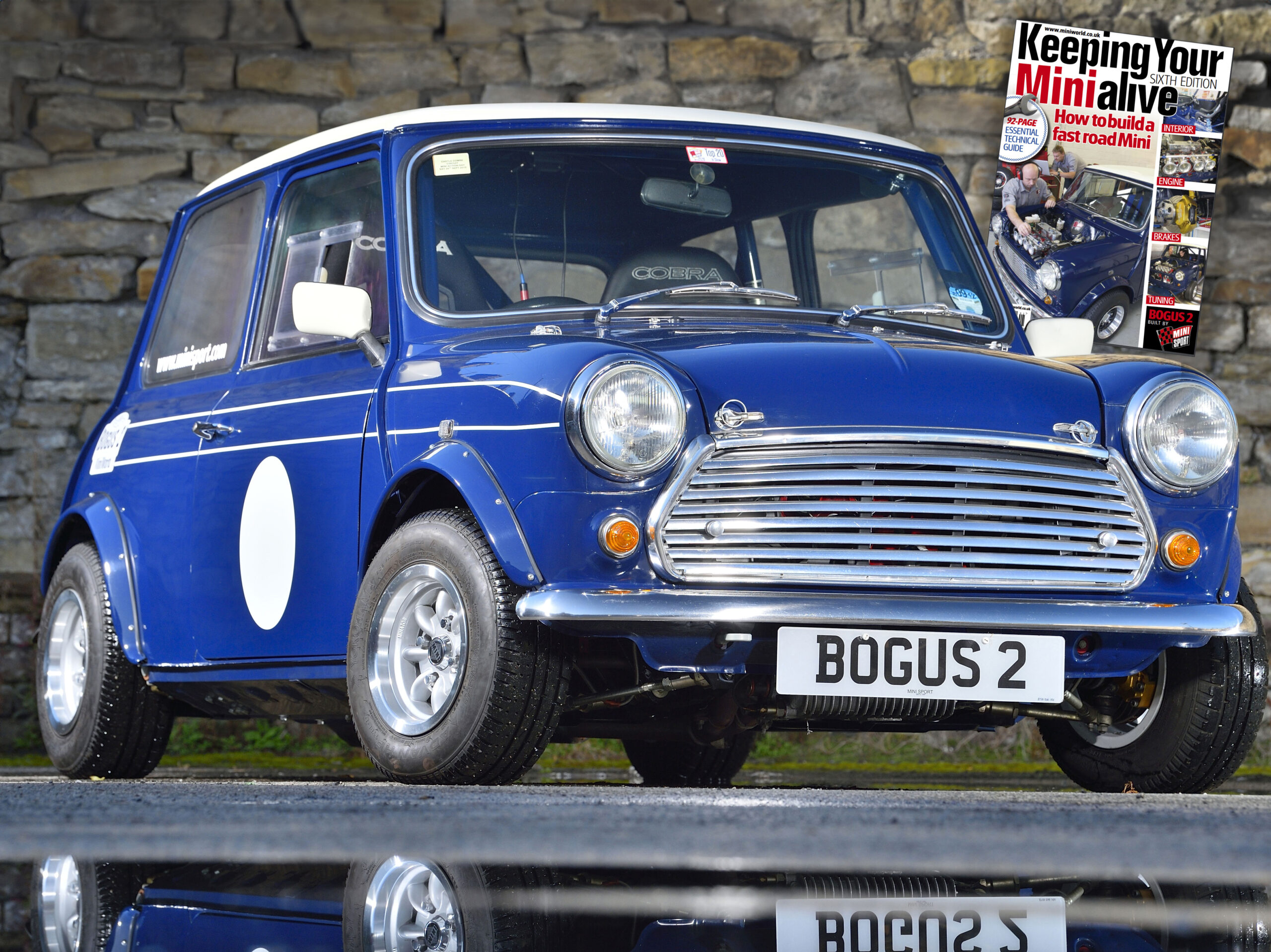 Fully modified classic Mini, Project Bogus 2, built for performance driving on roads and tracks by Mini Sport.