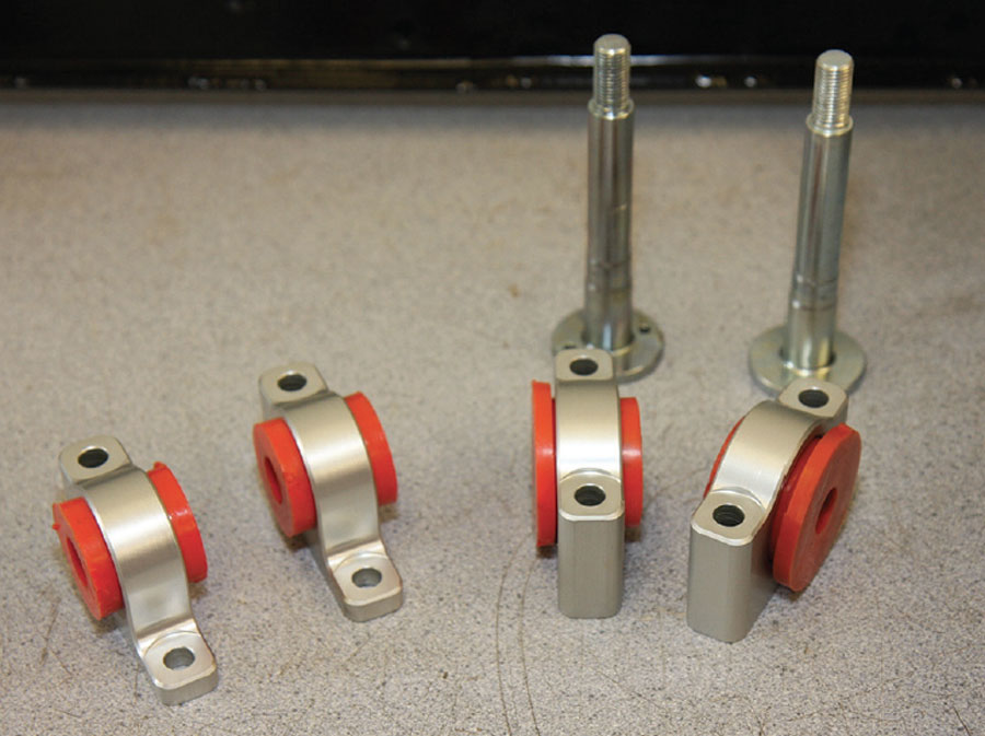 DSN Classics trunnion kit with Mini Sport poly bushes for the rear suspension