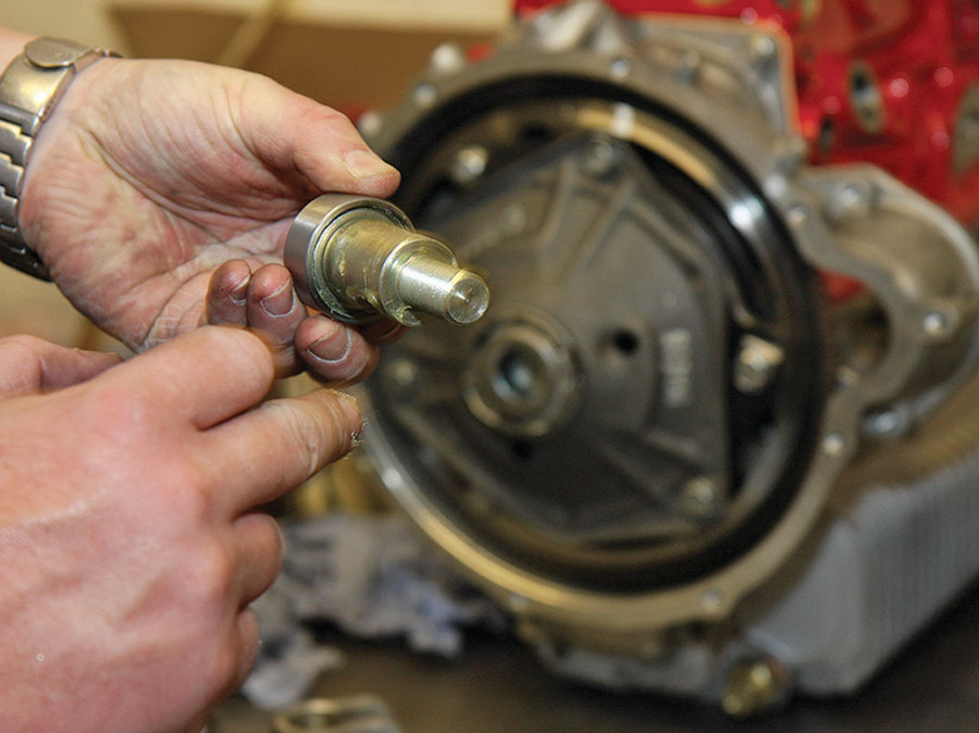 clutch-plunger New clutch plunger being fitted to the mini engine