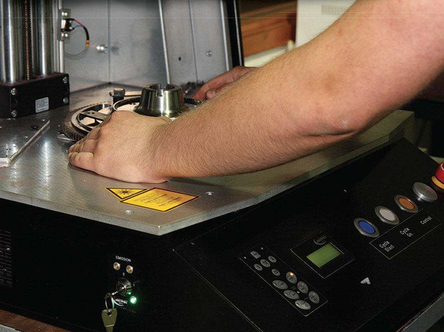 engraving-fly-wheel Laser engraving a classic mini flywheel made by Mini Sport.