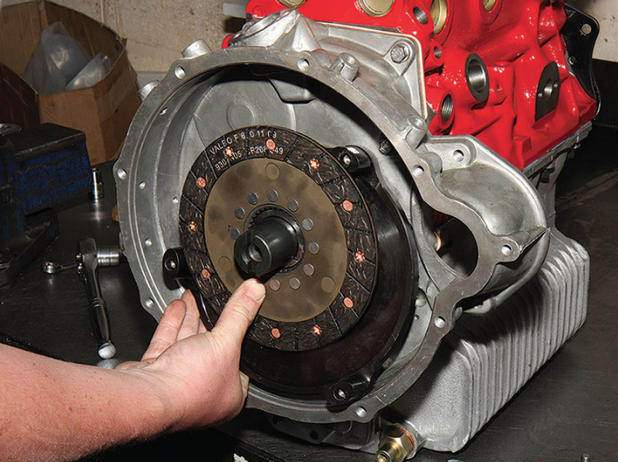 friction-clutch-plate Friction Clutch Plate being fitted to the mini engine.