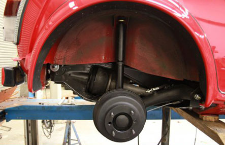 red classic mini suspension